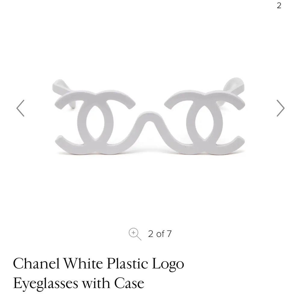 CHANEL cc logo fall 1994 runway White Logo Glasses